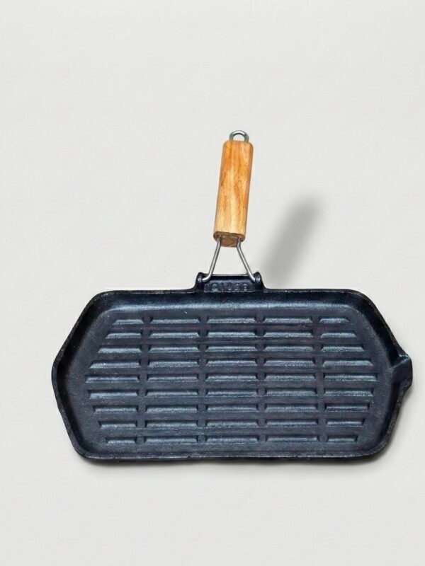 Plancha de hierro mango de madera