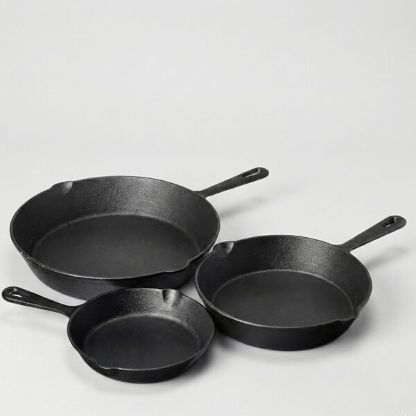 Juego 3 sartenes de hierro 10cm 15cm 26cm