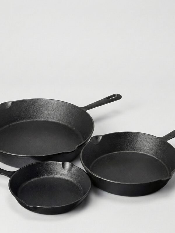 Juego 3 sartenes de hierro 10cm 15cm 26cm