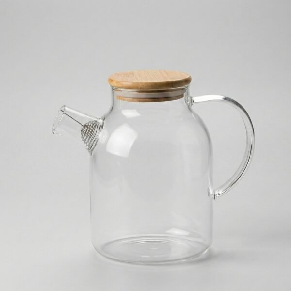 Tetera de vidrio tapa de bambú 1800ml