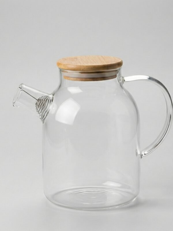 Tetera de vidrio tapa de bambú 1800ml