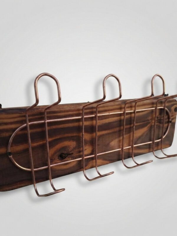 Perchero Pared Madera Hierro