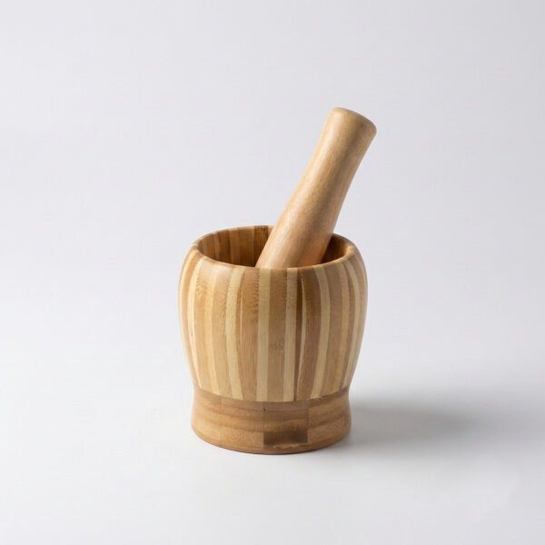 Mortero De Madera De Bambú