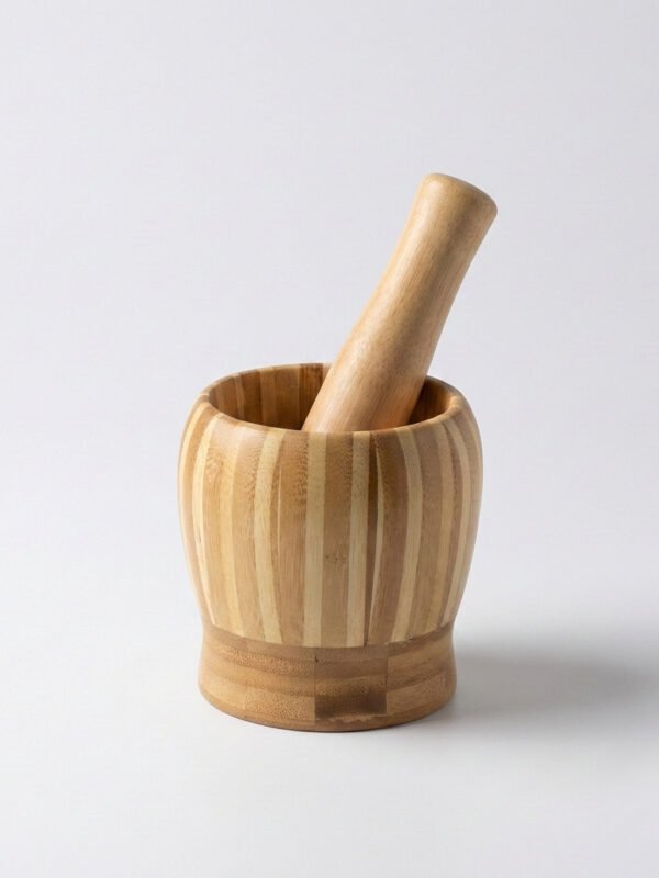 Mortero De Madera De Bambú