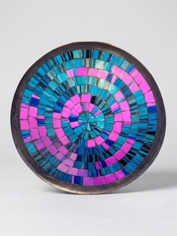 Plato Decorativo Cerámica Y Vidrio