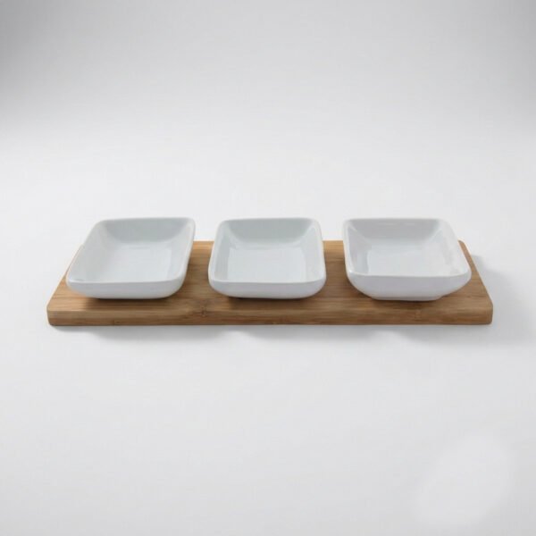 Copetinero Madera Bambú Y Cerámica