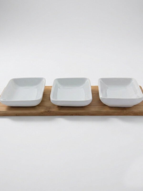 Copetinero Madera Bambú Y Cerámica