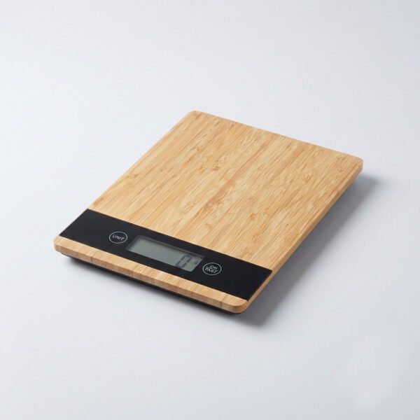 Balanza Digital Cocina Base Bambú