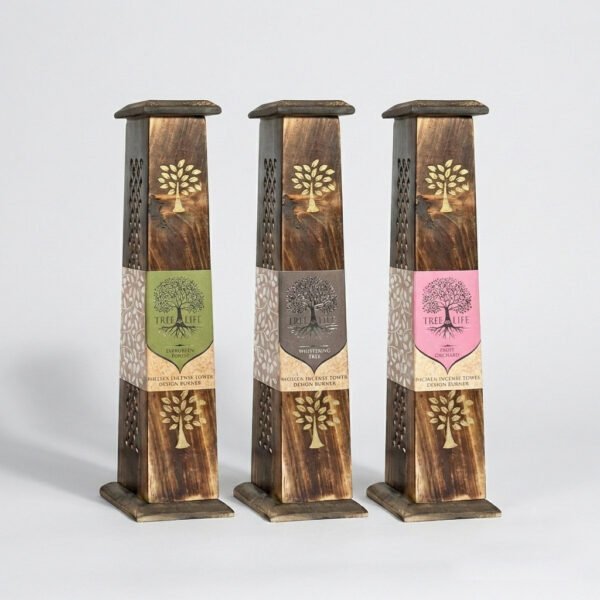 Porta Incienso Torre De Madera