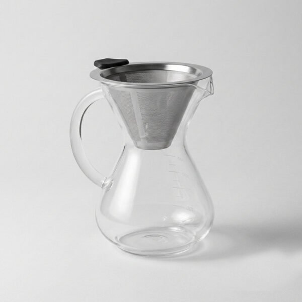 Cafetera De Vidrio Con Filtro Permanente Acero Inox 400ml
