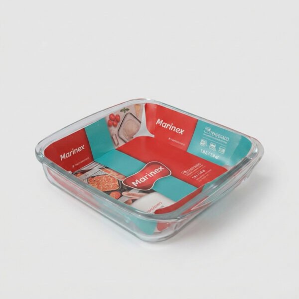 Asadera Cuadrada 1.8lt Marinex Vidrio Templado