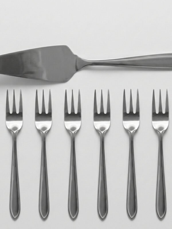 Set tenedor postre x6 + pala de torta