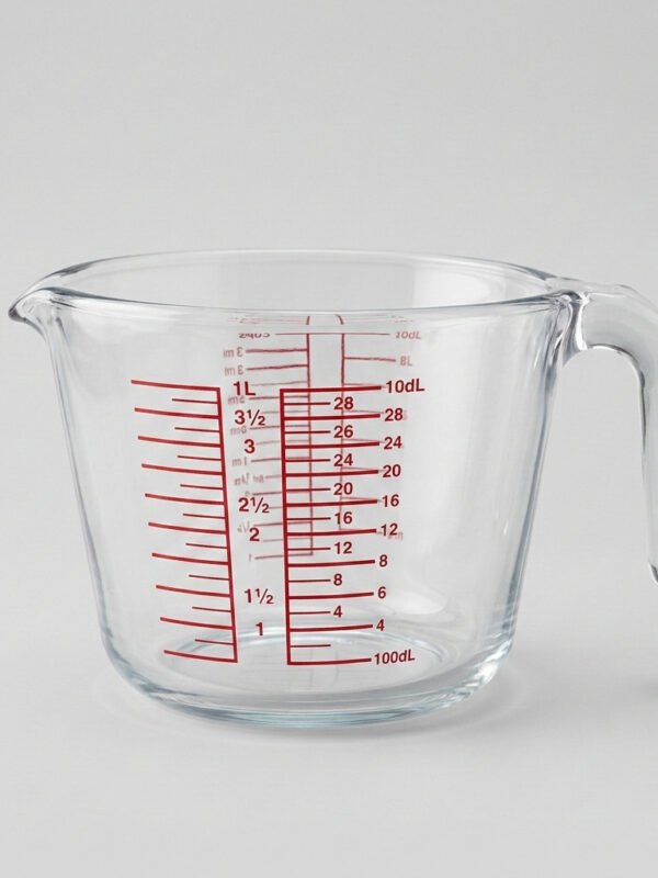 Jarra Medidora de Vidrio 1lt Oz. Lb. Cups. Lt