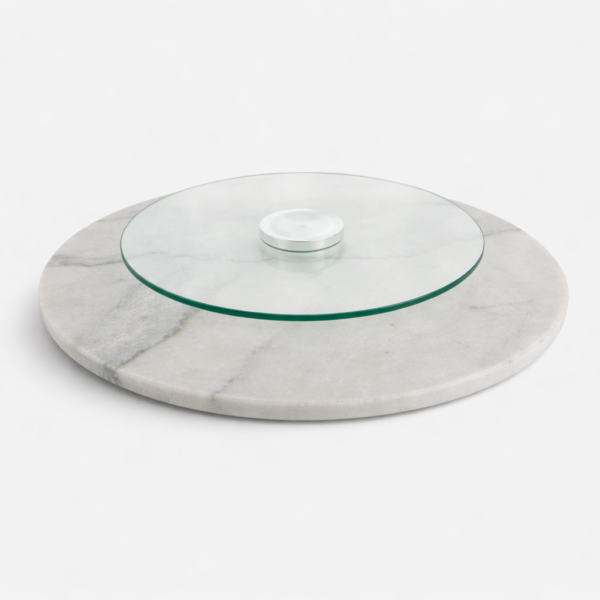 Tabla redonda de mármol giratoria 35cm