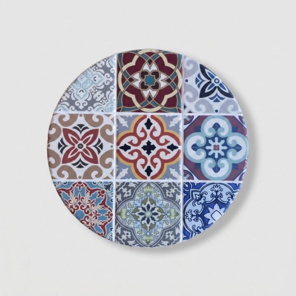 Posa Fuente De Cerámica Multicolores