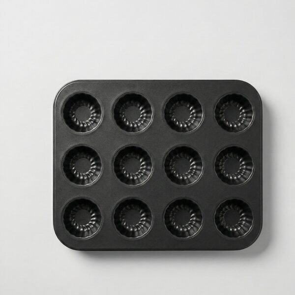 Molde muffins x12 antihaderente diseño de Flor