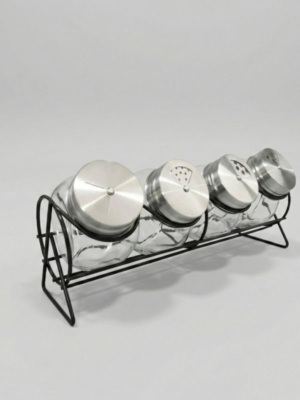 Especiero condimentero + 4 frascos