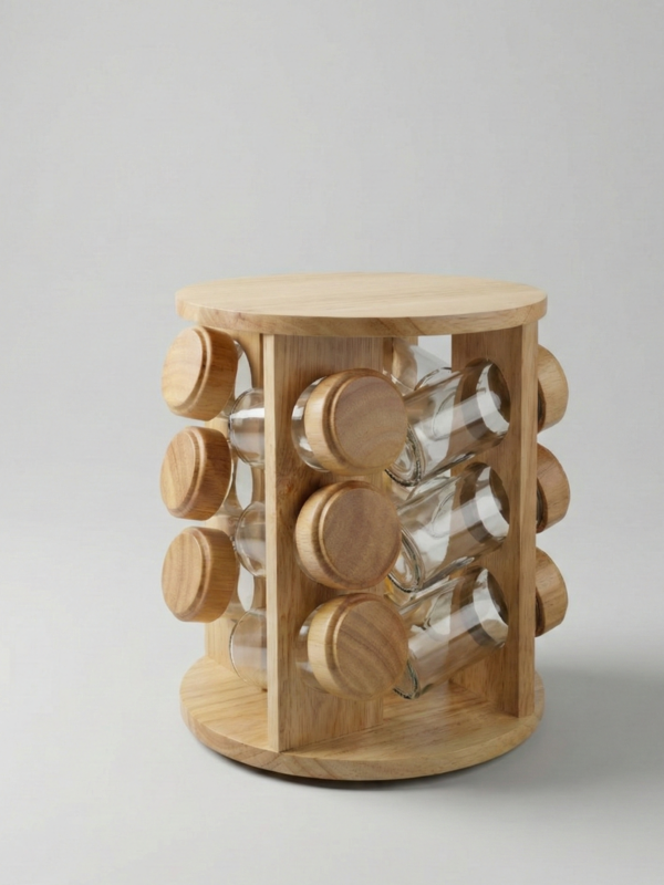Especiero de madera 12 frascos