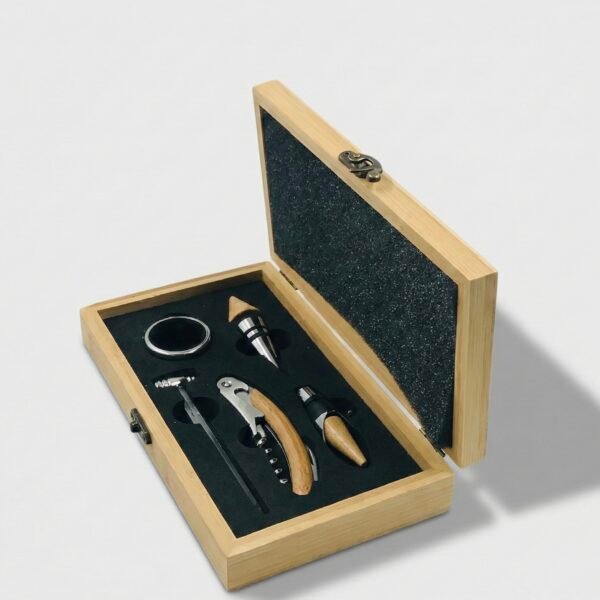 Set de vino con estuche madera