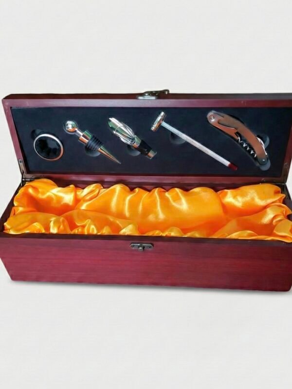 Cofre con accesorios para vino