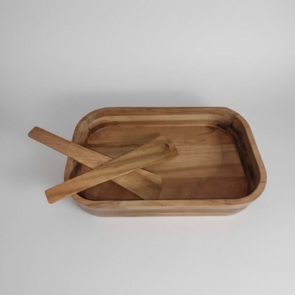 Ensaladera Y Cubiertos Madera Tramontina