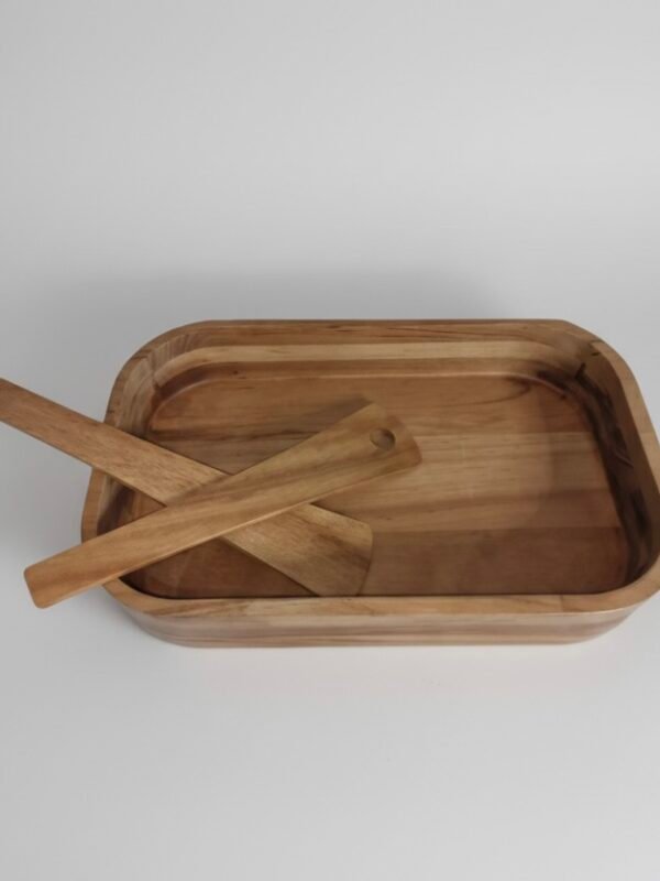 Ensaladera Y Cubiertos Madera Tramontina