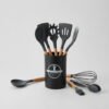 Set De Menage De Silicona Y Madera 12pcs.